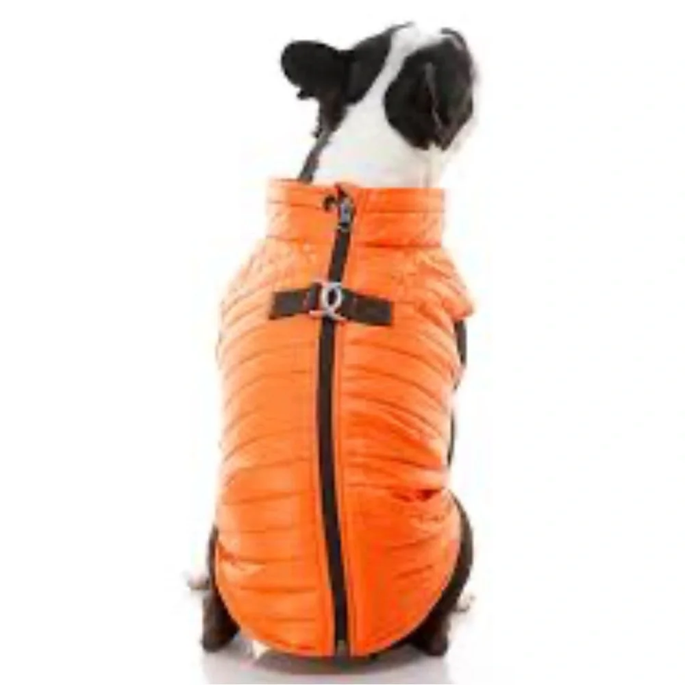 New Gooby Puffer Vest Dog Jacket‎ - OrangeUltra Thin Zip Up Wind Breaker